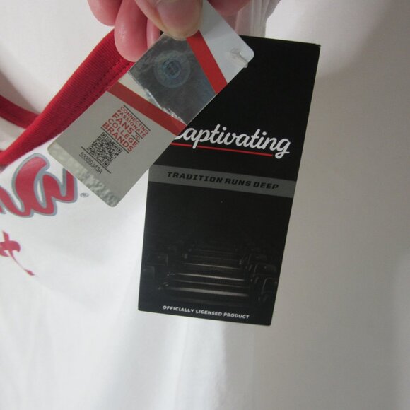 NCAA Alabama Crimson Tide Women's Tank Top One Shoulder White Size Large NWT - Picture 8 of 11